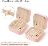 24 Pcs Travel Jewelry Box Exquisite Travel Jewelry Case Portable Jewellery Storage Holder Organizer Box Small Jewelry Organizer for Rings Earrings Necklaces Pendants Bracelets Watches