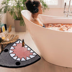 Bathroom Rug Bath Mat Shark Shaped Non Slip Bath Rug Extra Soft and Absorbent Microfiber Bath Rugs for Bathroom Floor Tub and Shower Dry Quickly