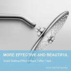 Shower Arm 10 in Bundle with 6 Mode Shower Head, Chrome