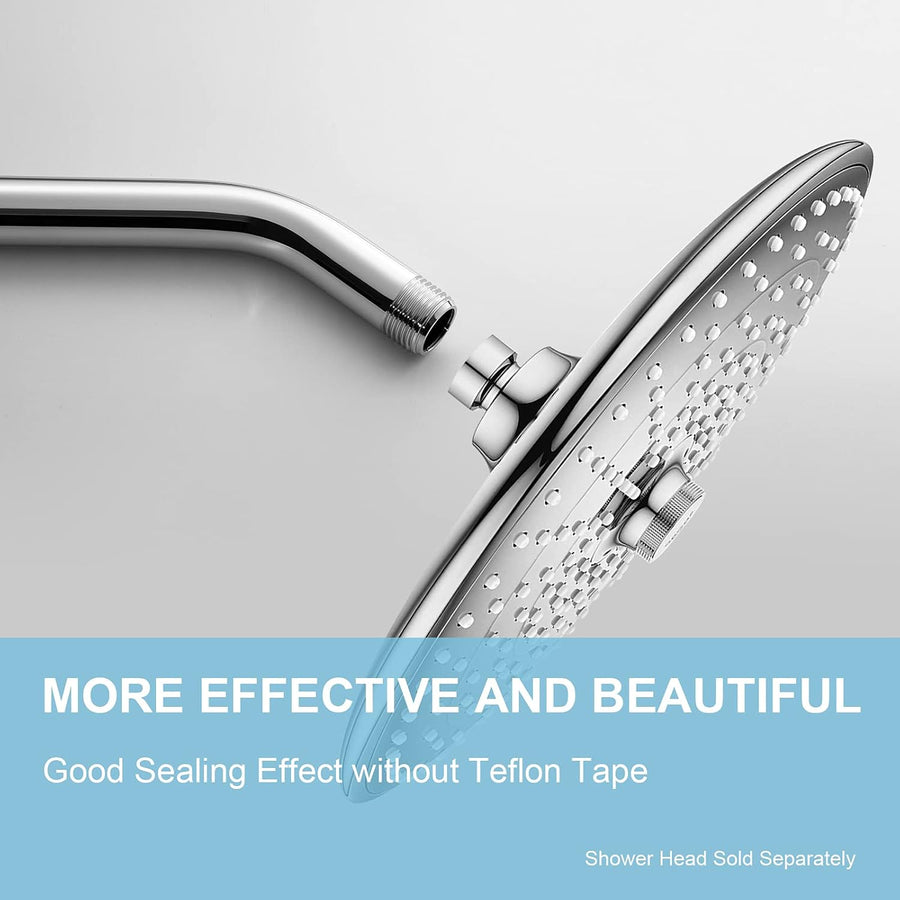 Shower Arm 10 in Bundle with 6 Mode Shower Head, Chrome