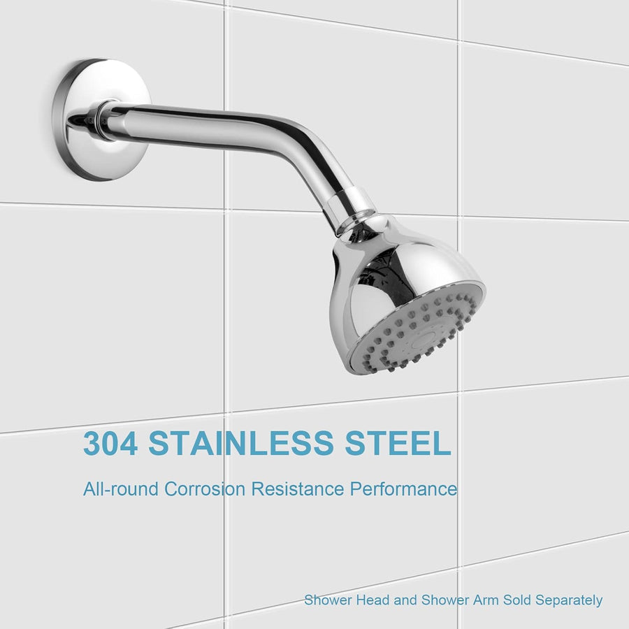Shower Arm 10 in Bundle with 6 Mode Shower Head, Chrome