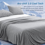 Cooling Blanket King, Arc-Chill Q-Max >0.5 for Hot Sleepers, Absorbs Heat to Keep Body Cool for Night Sweats, Lightweight Summer Cool Blankets for Sleeping, Gifts for Women & Men,Grey - 45-Degree Angle