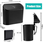 Car Trash Can with Lid + Mini Car Garbage Bags for Auto Trash Bin