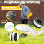 10 Pack Weed Eater String Compatible with Black and Decker 0.065" AF-100 Autofeed Replacement Spools 240ft and Black&Decker String Trimmer Spool Trimmers (8-Line Spool + 2 Cap+2 Spring)