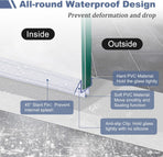 Frameless Shower Door Seal Set for 1/4 Inch Glass Doors - 2-Pack Bottom Seal and 2-Pack Side – Stop Shower Leaks and Create a Water Barrier (1/4” x 39”)
