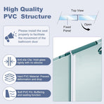 Frameless Shower Door Seal Set for 1/4 Inch Glass Doors - 2-Pack Bottom Seal and 2-Pack Side – Stop Shower Leaks and Create a Water Barrier (1/4” x 39”)