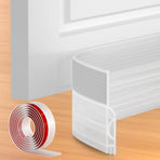 39 Inch Door Draft Stopper 2 Pack Black & Transparent