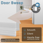 39 Inch Door Draft Stopper 2 Pack Black & Transparent