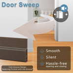 39 Inch Door Draft Stopper 2 Pack White & Brown