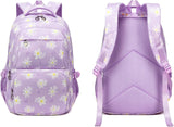 Backpack with Lunch Box for Teenage Girls Little Daisy School Book Bag and Lunch Bag Set for Kids - Side View