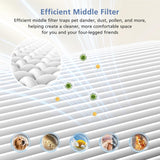 Air Mini Replacement Filter Compatible with Molekule Air Mini and Air Mini+ Air Purifiers,3-in-1 HEPA and Activated Carbon Filter for Home, Dust, Smoke & VOCs, 2-Pack - Top-Down View