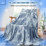 Cooling Blanket King Size for Hot Sleepers Light Blue