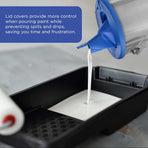 Master Elite Paint Can Lid Cover and Pouring Spout for 1-Gallon Containers, 2 Pack - Secure Seal with Built-in Spout to Pour Easy, Prevents Messes, Spills, Drips, Splatter - Paint Storage Lid