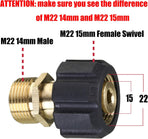 Pressure Washer Adapter and M22 Pressure Washer Fitting