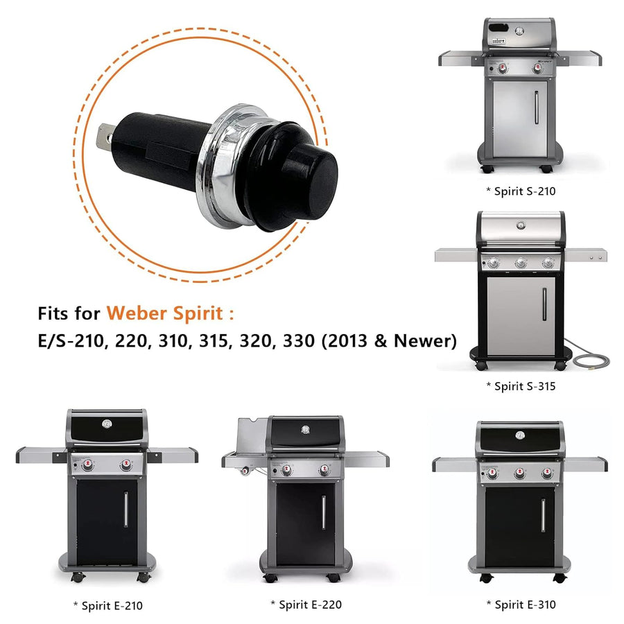 Replacement for Weber Igniter Push Button/Switch, Fit for Weber Spirit E/S-210 220 310 315 320 330 Gas Grills, 7642 7643 Partial Replacement