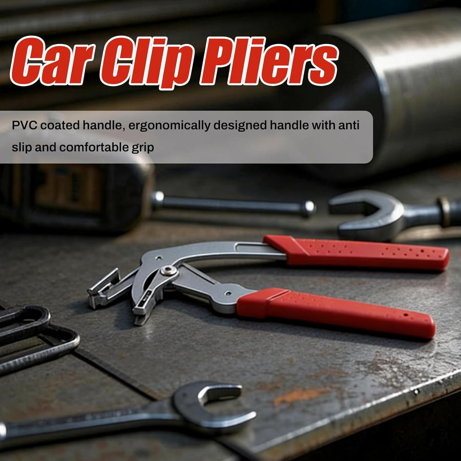 Car Clip Pliers, Efficient Multi-Functional Automotive Snap Pliers, Auto Trim Removal Tool, Spring-Loaded Fastener Rivet Remover for Door Panels, Trim Clips, Rivets, and Interior Panels (1PC)