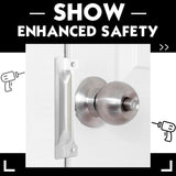 Landhoow 6 Pcs 3" x 11" Latch Guard Plate Cover Electroplated Carbon Steel Door Latch Cover Latch Protector Door Security Strike Plate Against Forced Entry Easy to Install for Outswinging Doors