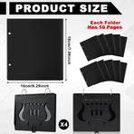 Amylove 4 Pack Music Flip Folder Marching Band Plastic Flip Folder Each with 10 Windows