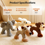 Indestructible Plush Dog Toy for Aggressive Chewers, Boredom Relief Squeaker Chew with Double Fabric, Durable Crocodile Teething Large Medium Small Dogs (Blue) Blue