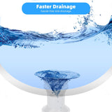 10 Pack Universal Bathroom Sink Drain Stopper, Pop Up Drain Strainer with Overflow, Push and Seal Sink Plug with Basket for Lavatory Vanity Vessel, Anti-Clogging Strainer, Matte Black - Top-Down View