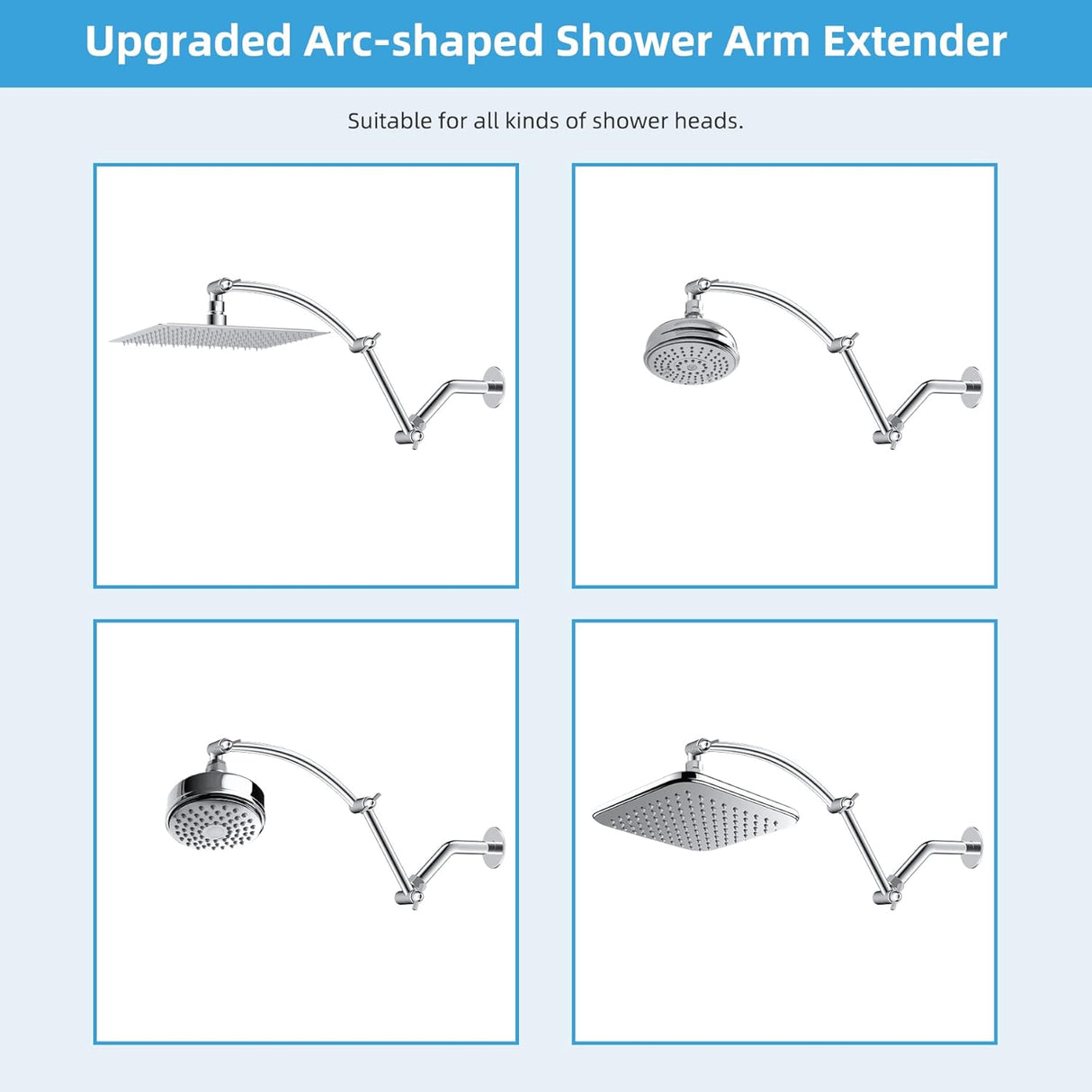 16“ Shower Arm with 10" Rainfall Showerhead