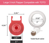 2 Pack Large 3-Inch Toilet Flapper with Toilet Handle Replacement Compatible with TOTOTHU004-CP Trip Lvr
