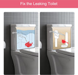 2 Pack Large 3-Inch Toilet Flapper with Toilet Handle Replacement Compatible with TOTOTHU004-CP Trip Lvr - Top-Down View