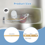 2 Pack Large 3-Inch Toilet Flapper with Toilet Handle Replacement Compatible with TOTOTHU004-CP Trip Lvr - Low Angle