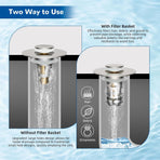 Upgraded 3 in 1 Bathroom and Kitchen Sink Drain Strainer