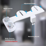 Bidet Attachment for Toilet with 2 PCS Universal Toilet Seat Bolts Kit