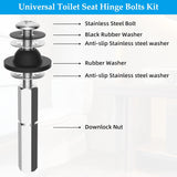 Bidet Attachment for Toilet with 2 PCS Universal Toilet Seat Bolts Kit - Low Angle