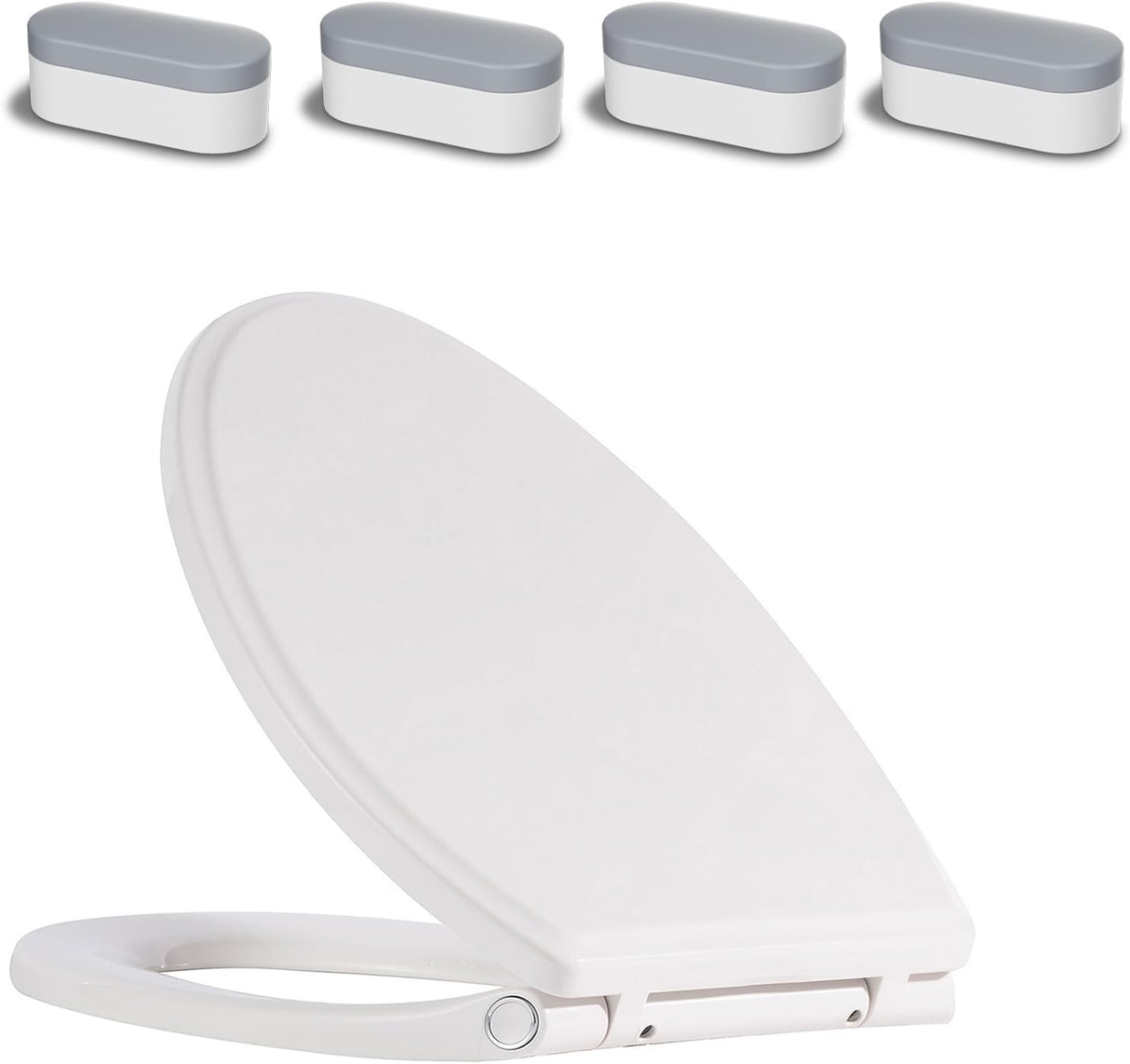 Premium Elongated Toilet Seat with Toilet Seat Bumpers