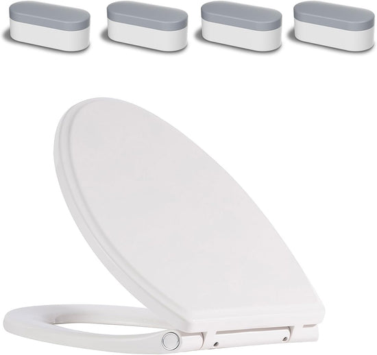 Premium Elongated Toilet Seat with Toilet Seat Bumpers