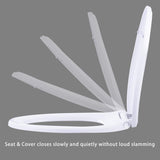 Premium Elongated Toilet Seat with Toilet Seat Bumpers