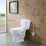 Premium Elongated Toilet Seat with Toilet Seat Bumpers - Top-Down View