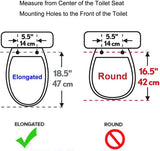 Premium Elongated Toilet Seat with Bidet T Adapter(7/8” x 7/8” x 3/8”)