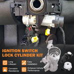 Ignition Switch Lock Cylinder 1K0905851B for Volkswagen VW Jetta 2.5 GTI MK5 Rabbit Golf EOS Tiguan Audi A3 R8 Ignition Starter Switch Replace 1K0905865 5Q0905865A Ignition Lock Cylinder with Key