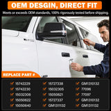 Exterior Door Handles Front/Rear Left & Right for Chevy C1500 C2500 C3500 K1500 K2500 K3500 GMC Yukon Tahoe Suburban Replaces # 15742229, 15742230, 15742233, 15742234 - Top-Down View