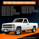 Exterior Door Handles Front/Rear Left & Right for Chevy C1500 C2500 C3500 K1500 K2500 K3500 GMC Yukon Tahoe Suburban Replaces # 15742229, 15742230, 15742233, 15742234