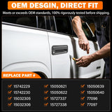 Exterior Door Handle w/Lock Cylinder & Keys for Chevy C1500 C2500 C3500 K1500 K2500 K3500 GMC Yukon Front/Rear Left & Right Chevrolet GMC Truck Door Handles Replace 15742229 15742230 15742233 15742234