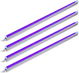 UV LED Blacklight Bar, 22W 4ft, T5 Integrated Bulb, Black Light Fixture for Blacklight Poster, Halloween Decorations and Christmas Party, Fun Atmosphere with Built-in on, Off Switch (4-Pack)