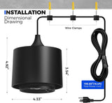 TR40 Hanging Grow Lights for Indoor Plants, 40W 5000K Full Spectrum, Adjustable Beam Angle (15°-60°), High PPFD, Spotlight Grow light with Timer for Indoor Growing, Large Tall Plant, Flowers