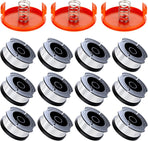 Weed Eater String Compatible with Black+Decker, AF-100 0.065" Weed Wacker String Refill 360ft Automatic Feed String Trimmer Replacement Line Spool for Black&Decker (12Spools + 3Caps+3Springs)