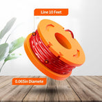18 Pack WA0010 Replacement Trimmer Line Spool Compatible with Worx, 120ft .065 inch, Compatible with Worx String Trimmers (12 Line spools+6 Cap)