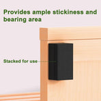 32Pc Eva Foam Headboard Stoppers for Wall, 25mm Thicker Bed Stoppers for Headboard, 8Pcs (25mm) + 24Pcs (5mm), Furniture Wall Protectors,40 * 80 mm (Black)