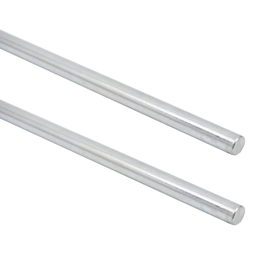 (2+4 Pack) 1/2" x 36" Zinc Plated Steel Rods and 1/2" Bore Solid Steel Shaft Collars, Durable Shaft and Collars Suitable for Machinery and Industrial Use
