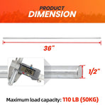 (2+4 Pack) 1/2" x 36" Zinc Plated Steel Rods and 1/2" Bore Solid Steel Shaft Collars, Durable Shaft and Collars Suitable for Machinery and Industrial Use