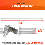 (2+4 Pack) 5/8" x 36" Zinc Plated Steel Rods and 5/8" Bore Solid Steel Shaft Collars, for Use as an Axle Shaft on Hand Trucks Dollies Wagons Wheelbarrows