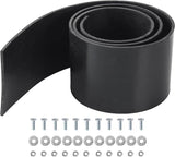 Replacement Polaris Snow Plow Skid Shoes and Universal Rubber Flap - Rear View