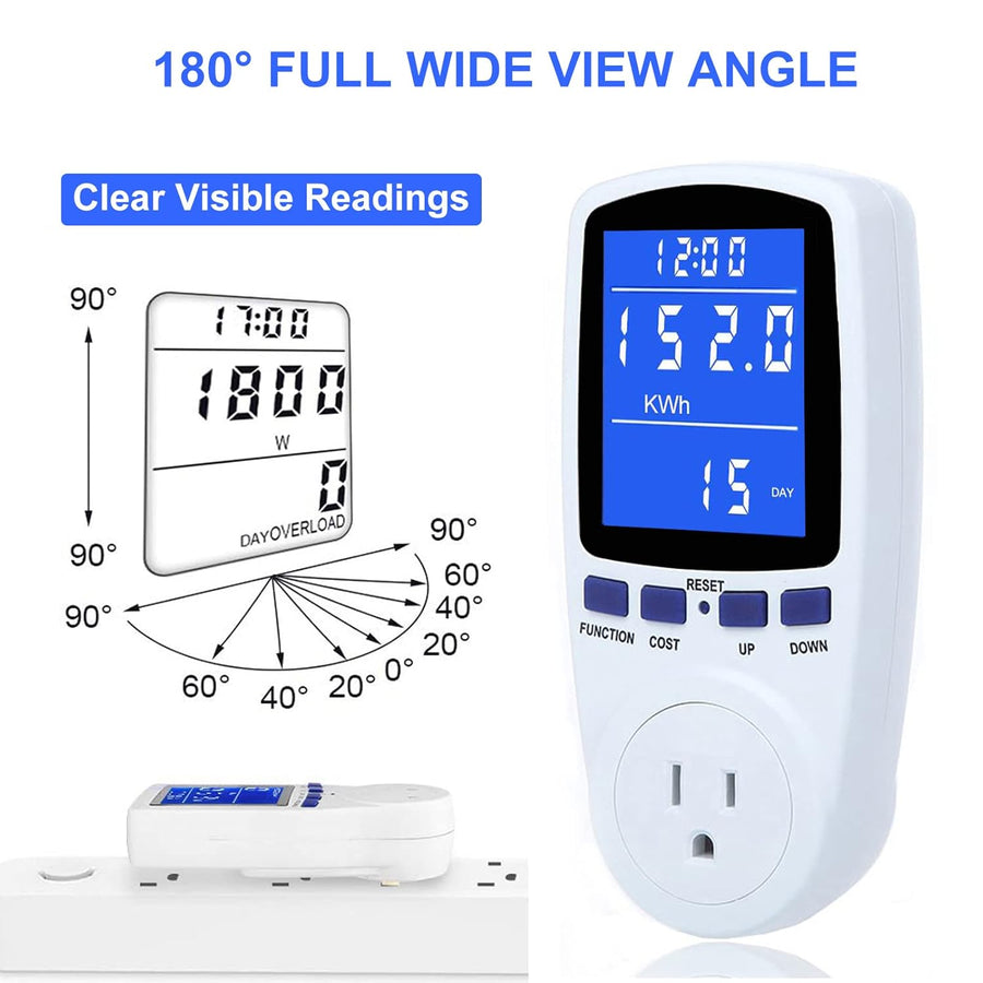 Upgraded Watt Power Meter Plug Home Electrical Usage Monitor Consumption+ Upgraded Watt Meter, Watt Usage Meter Plug Home Energy Monitor Consumption